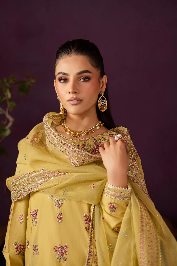 Lime Tree 3Pc - Embroidered Solid Dress