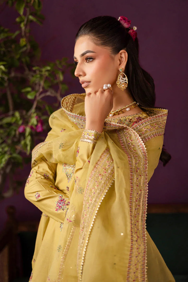 Lime Tree 3Pc - Embroidered Solid Dress