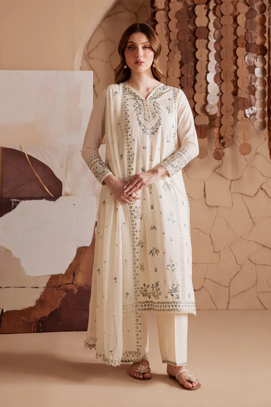 Jasmine 3Pc - Embroidered Dress