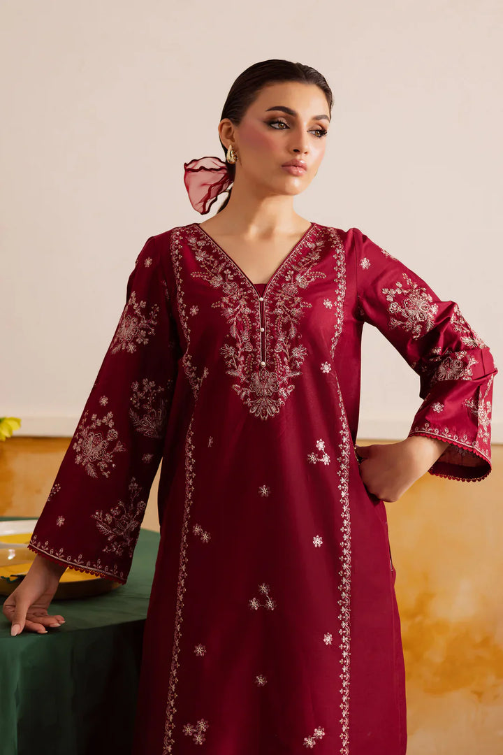 Crimson Haze 2Pc - Embroidered Dress