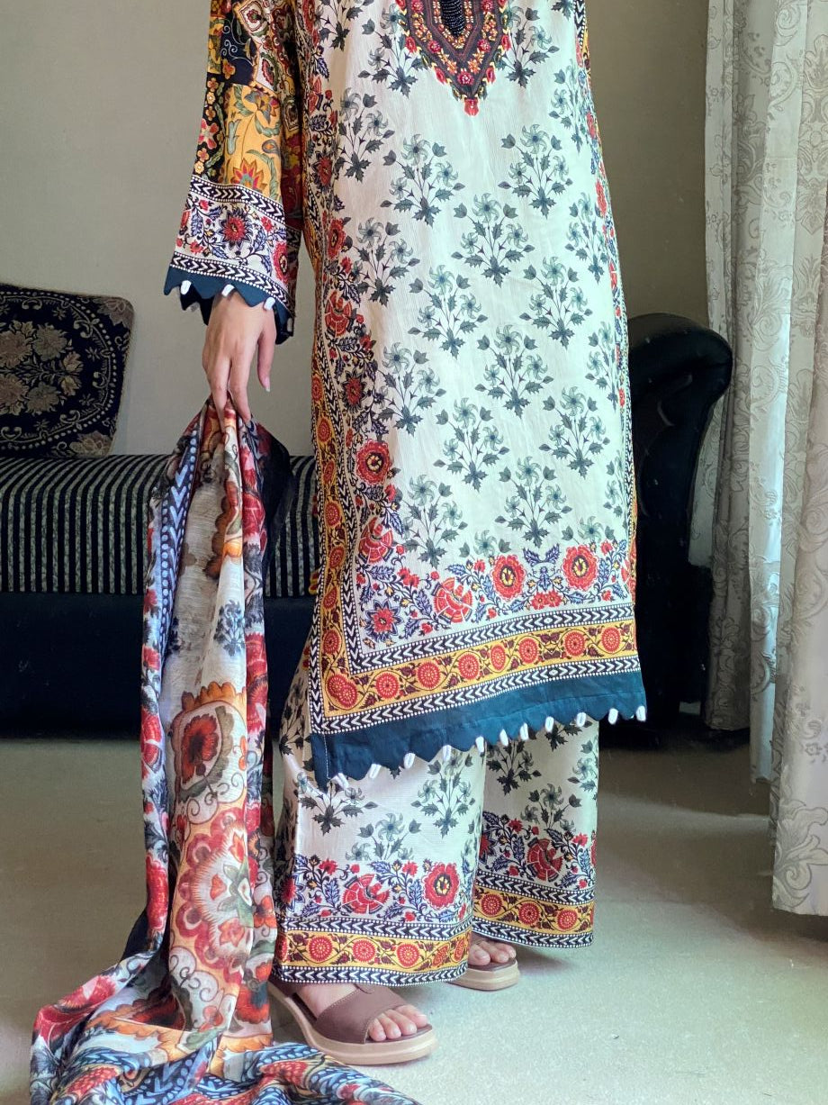 Rosie 3Pc - Printed Casual Dress