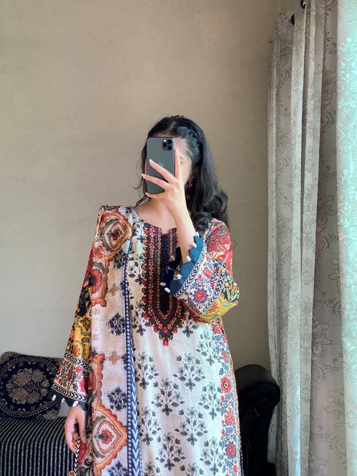 Rosie 3Pc - Printed Casual Dress