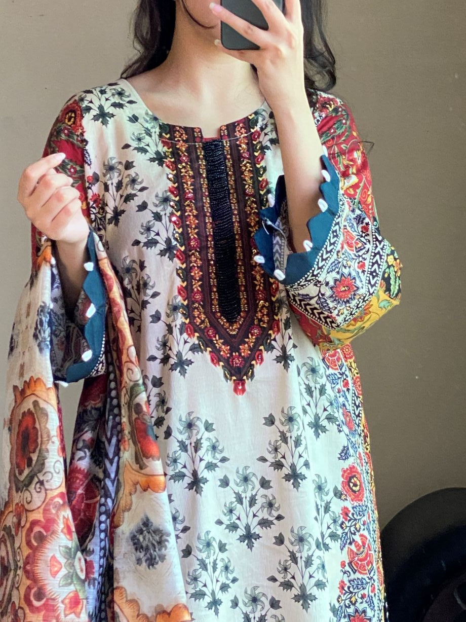 Rosie 3Pc - Printed Casual Dress