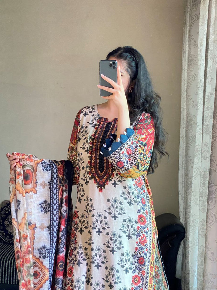 Rosie 3Pc - Printed Casual Dress