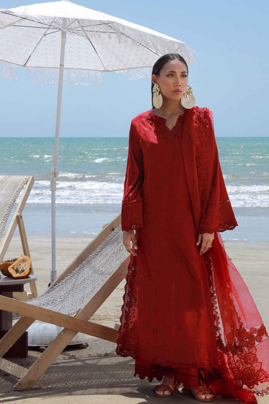 Red Luxury Embroidery Suit