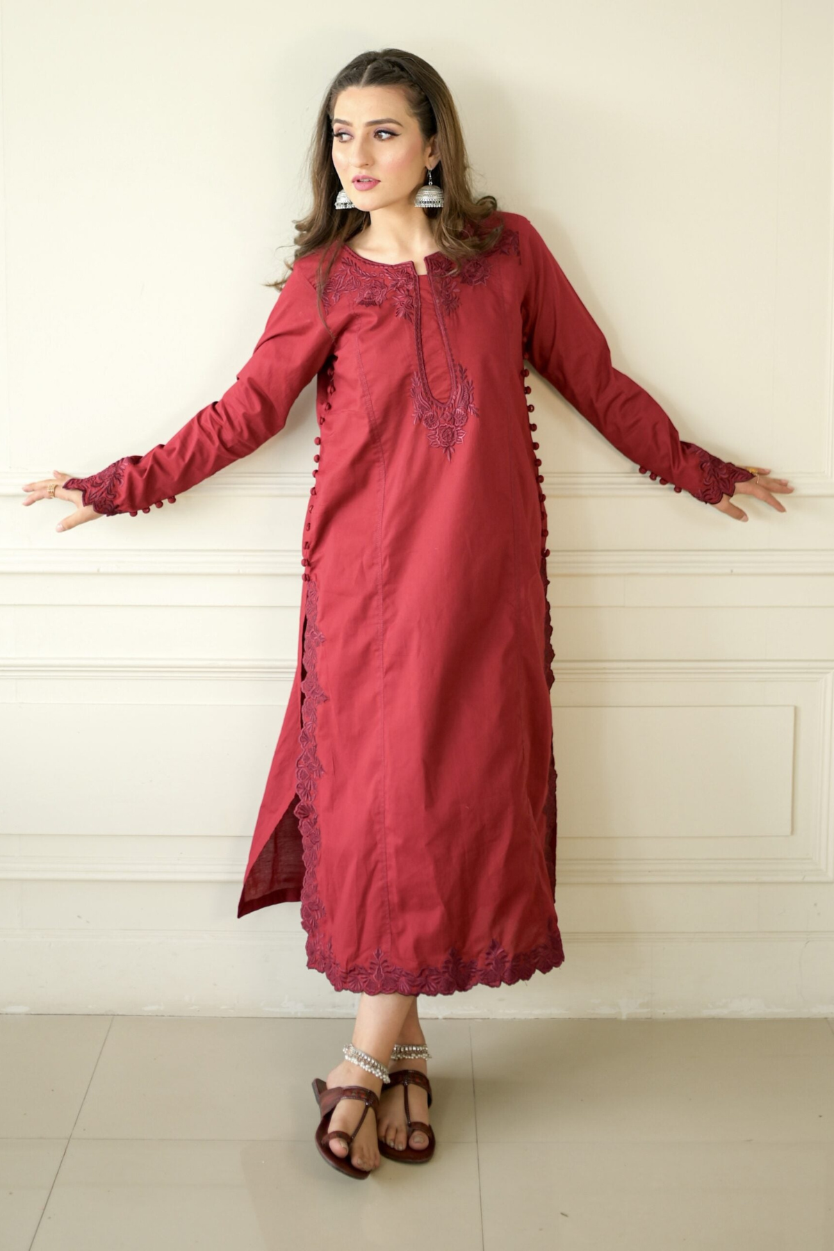 Best Selling - Rose - 2 PC Embroidered Suit